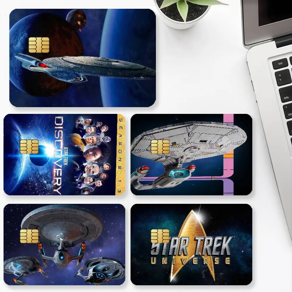 TV Star T-Trek Credit Card for Bank Debit Decorative Protection 4PCS Anti-scratch Waterproof Stickers Bus Subway Library