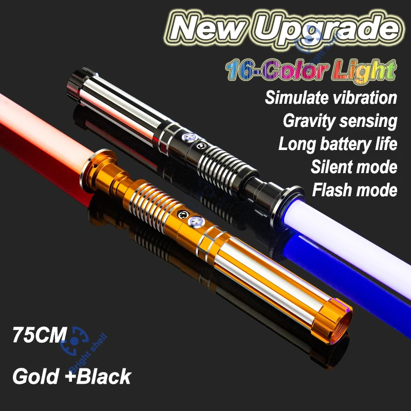 Metalen Lightsaber Laser Zwaard Speelgoed RGB Light Sabre 7 Kleurverandering Kids Soundfonts Force FX FOC Blaster Speelgoed Jedi Laser Zwaard Gift