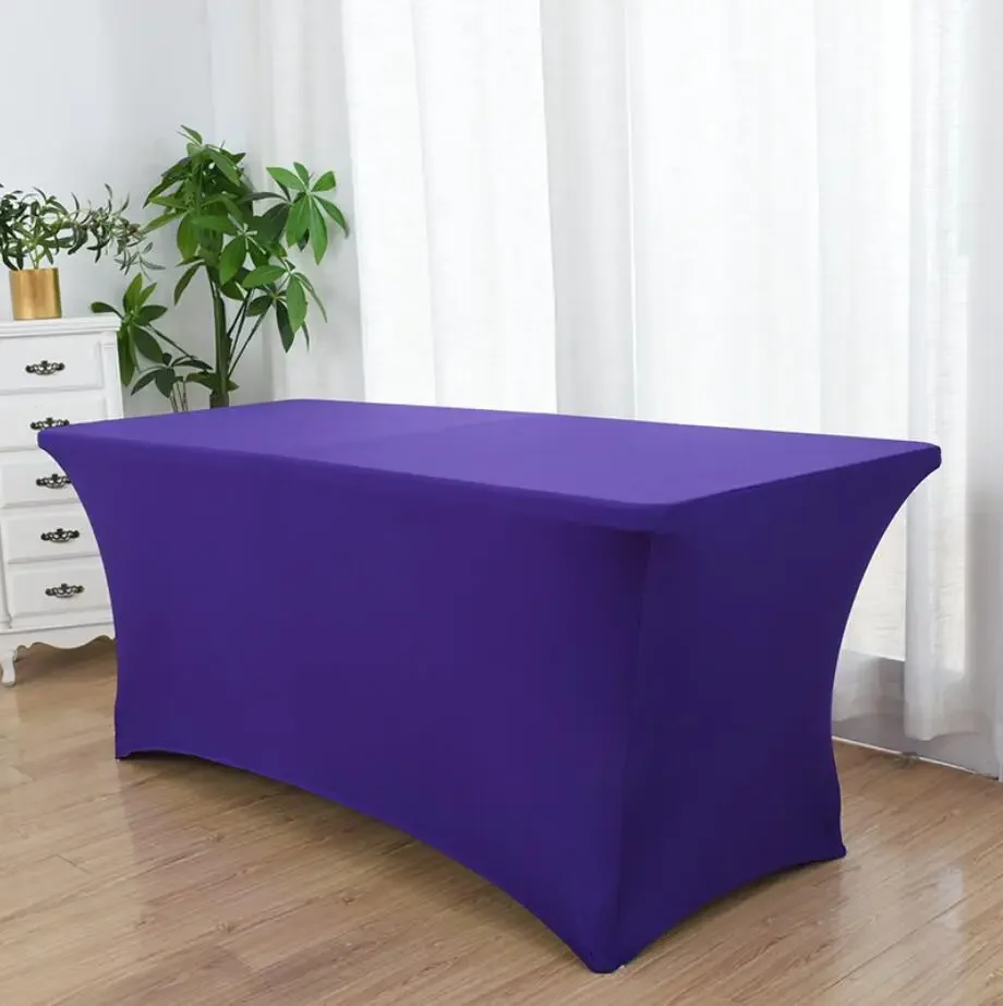 Wedding Spandex Table Cloth Cover Rectangle Hotel Banquet Birthday Party Show Meeting Room Decoration