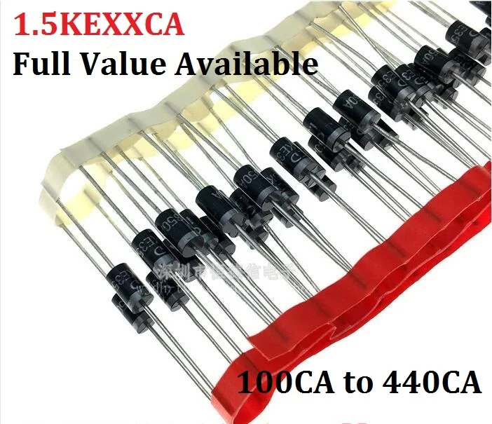 20 piezas 1.5KE100CA 1.5KE120CA 1.5KE130CA 1.5KE150CA 1.5KE160CA 1.5KE180CA 1.5KE180CA 1.5KE200CA 1.5KE220CA 1.5KE250CA 300CA 350CA 400CA 440CA