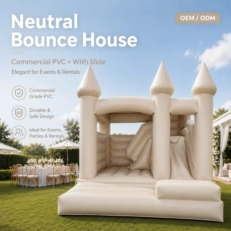 JINLI TOYS OCEANCustom Commercial PVC Pink Purple White  Inflatable Bounce House Kids Party Event Rental Jumping Bouncy Castle