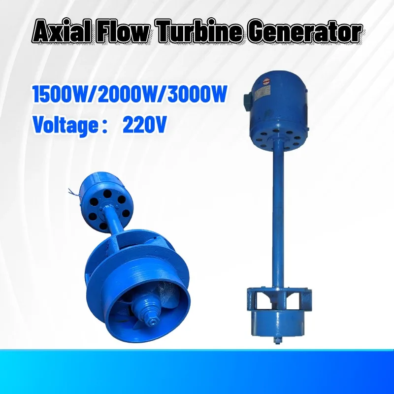 Turbina Generator hydrauliczny 5000W Cały drut miedziany Jednofazowy generator hydroelektryczny o przepływie osiowym Trójfazowy hydrogenerator 5KW