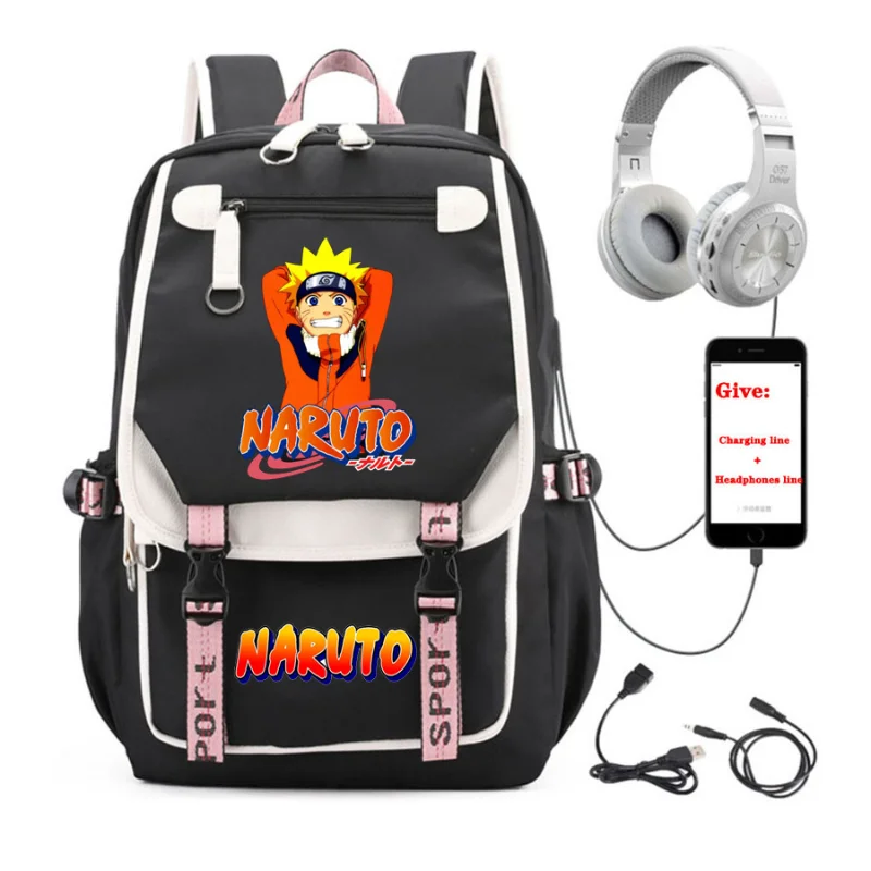 Naruto New Cartoon Student Schoolbag Large Capacity Casual and Lightweight Shoulder Pad Waterproof Stain Resistant Backpack