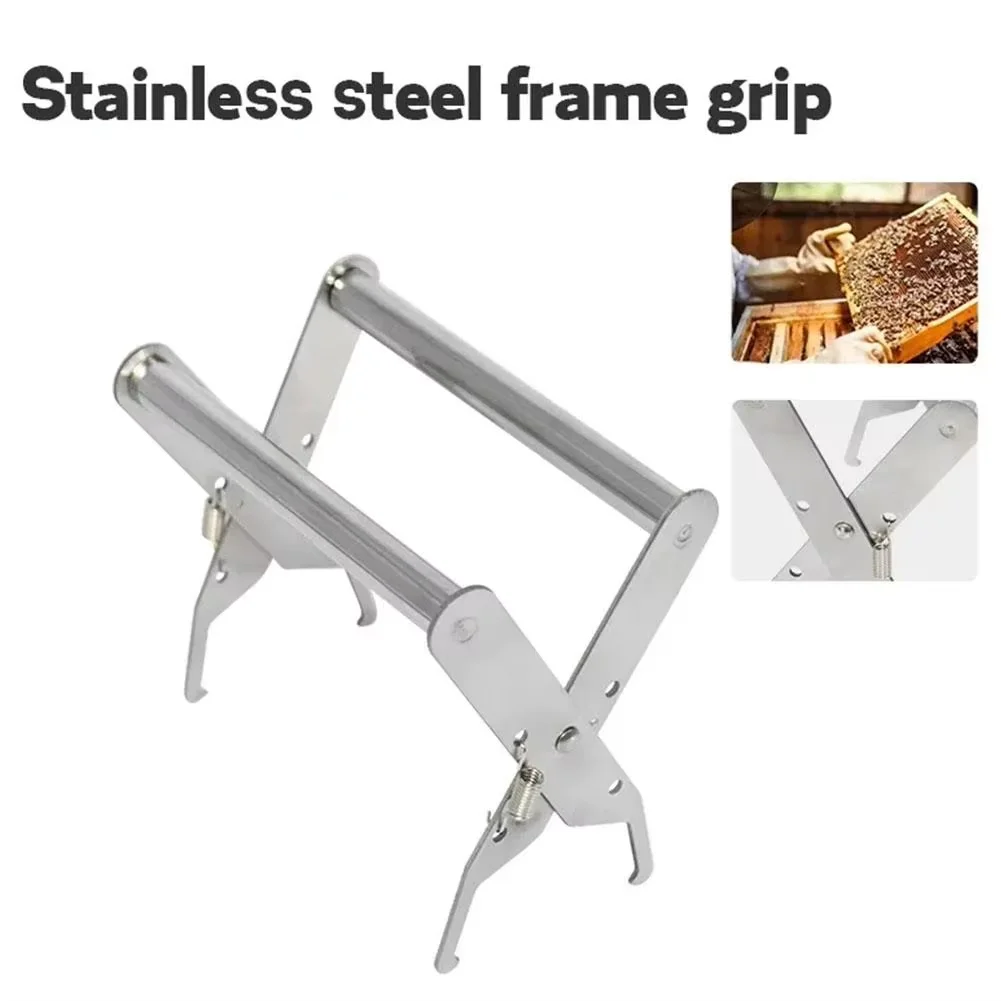 1PC Stainless Steel Beeking Frame Clips Holder Nest Box Clamp Honey Comb Lifter Capture Grip Beekeeping Capture Equipment