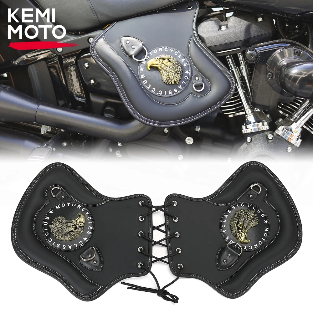 

Motorcycle Universal Heat Saddle Shield Deflectors Side Saddle Leather Heat Shield Deflector Engine Insulation Pad Engine Guard