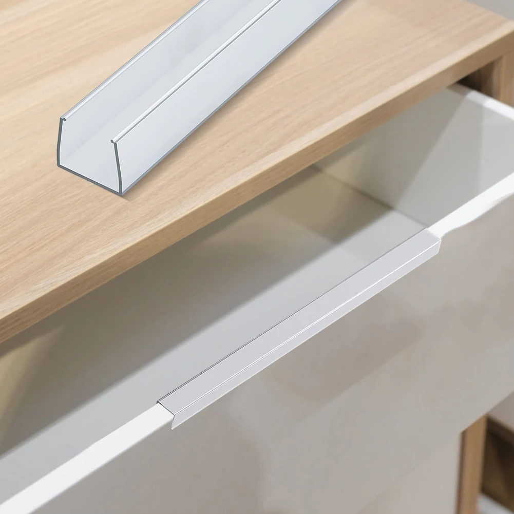 Set of 4 Cabinet Door Edge Guards PVC Construction with Soft Internal Groove for Secure Fit and Protection from Damage