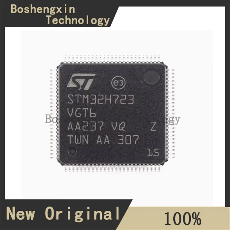 1 قطعة STM32H723VGT6 Arm Cortex-M7 MCU مع فلاش 1 ميجابايت، 564 كيلو بايت رام، وحدة المعالجة المركزية 550 ميجا هرتز LQFP100 STM32H723VGT6