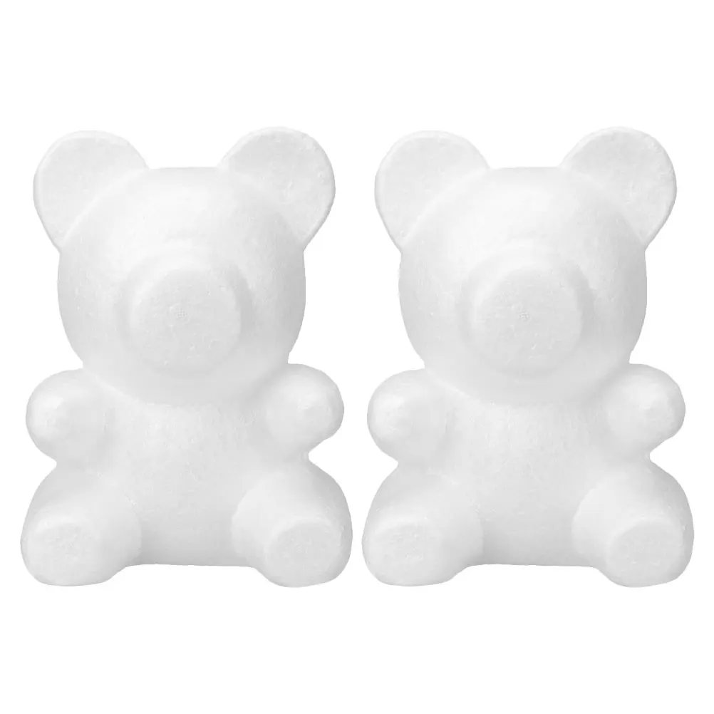 

2pcs Foaming Diy Floral Arrangement Blank Craft For Valentine Decoration Unpainted Graffiti Ornament White Foam Shape Diy Gift