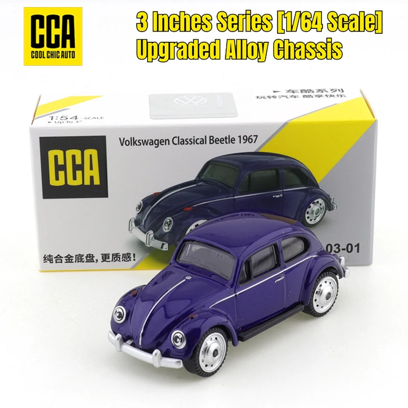 CCA 1/64 Volkswagen Klassieke Kever 1967, Auto Legering Speelgoed Motorvoertuig Diecast Metaal Model Kinderen Kerstcadeau Speelgoed voor Jongens