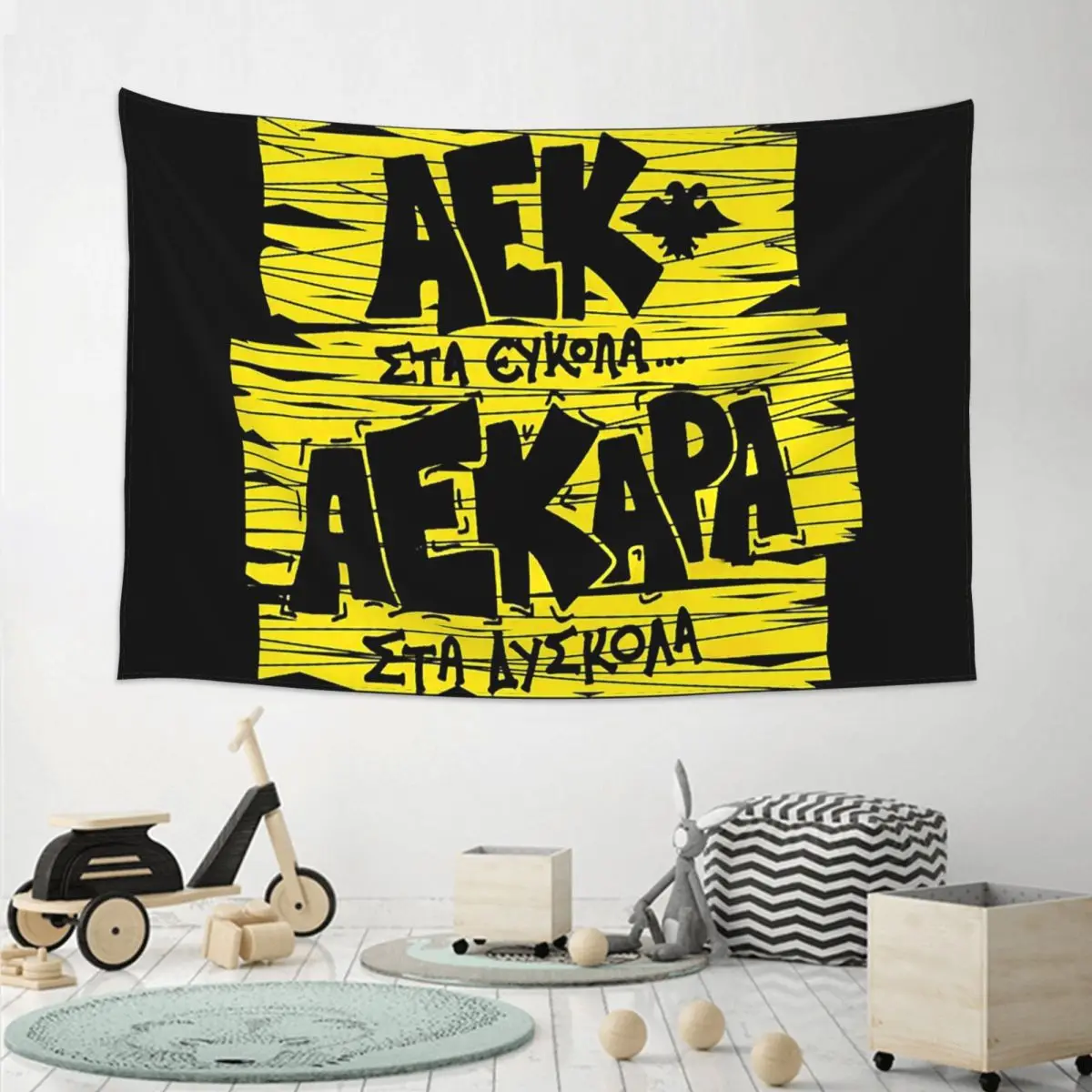 AEK ATHENS Tapestry Funny Wall Hanging Aesthetic Home Decor Tapestries for Living Room Bedroom Dorm Room