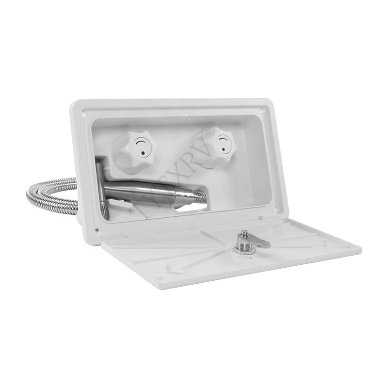 

Caravan Motorhome Accessories Hot and Cold Water RV Shower with Stainless Steel 304 Spray Head and Rotary Switch Lock