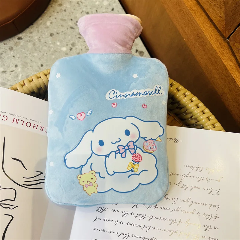 Kawaii Sanrio Anime 2000Ml Hot-Water Bag Cute Cinnamoroll Cartoon Portable Large Capacity Comfortable Girls Birthday Gifts