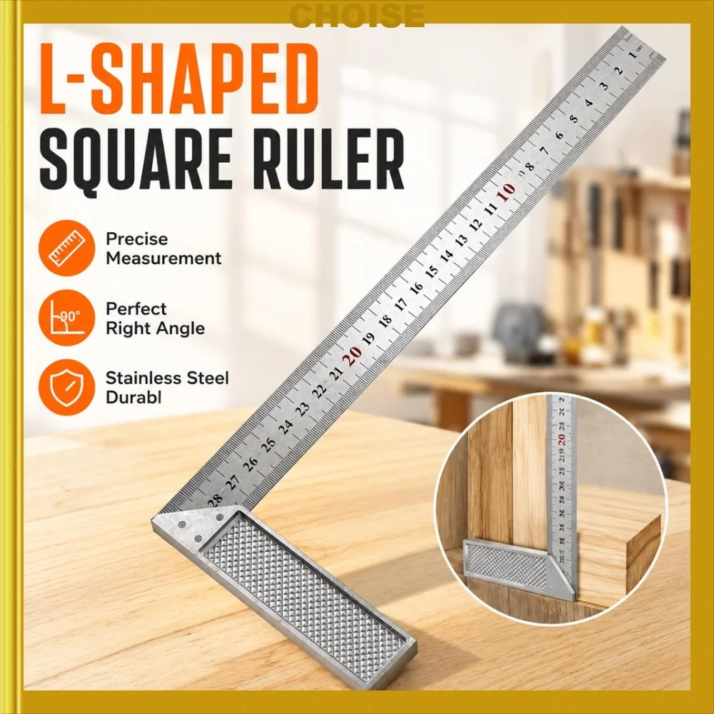 300mm Aluminum Handle with Stainless Steel Scale Right Measuring Angle Square Ruler