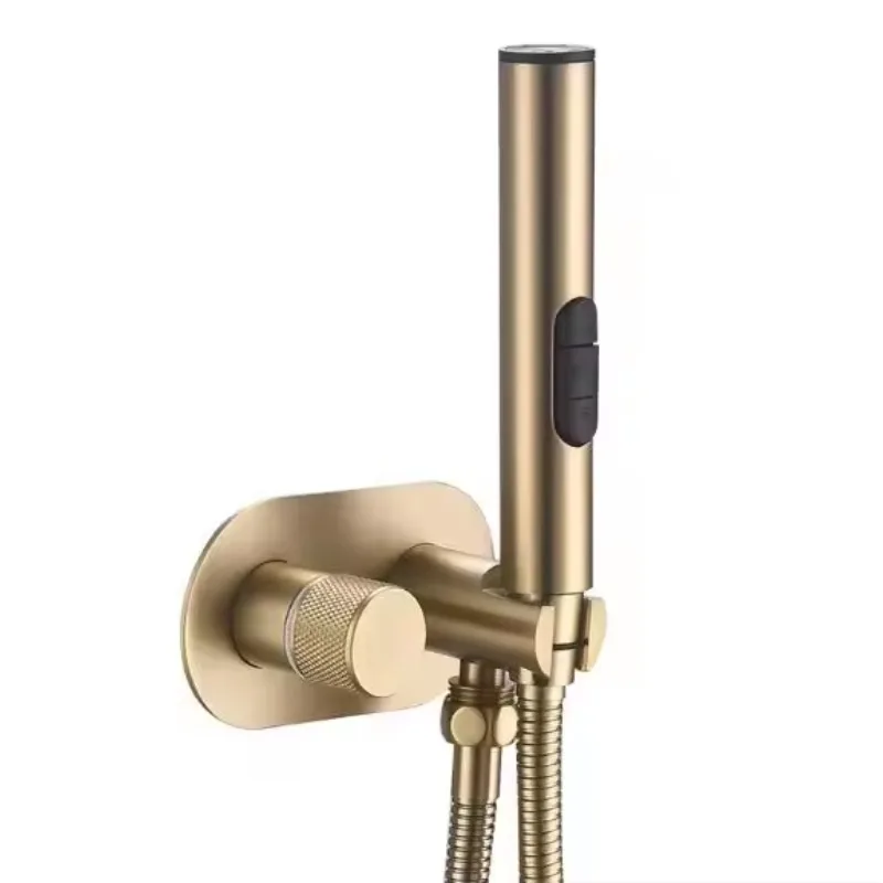 

Handheld Bidet Sprayer Set Brass Adjustable Pressure Hot Cold Water Shattaf Toilet Washer Wall Mounted For Bathroom