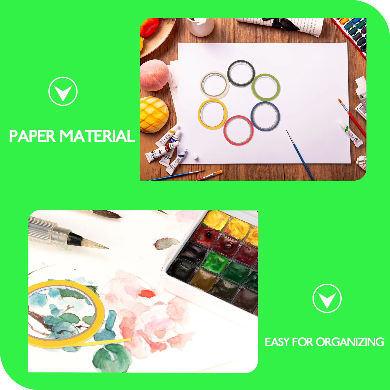 

30Pcs Adhesive Paper Tape Clothes Marking Tapes Bright Colored Masking Tapes Durable Easy Peel Removable for DIY Craft