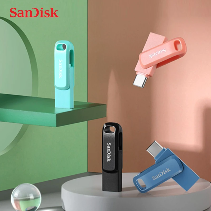 SanDisk Ultra Dual Drive Go USB 3.1 Type-C Flash Drive 32GB 64GB 128GB 256GB 512GB OTG 2-in-1 U Disk SDDDC3 USB Memory Stick