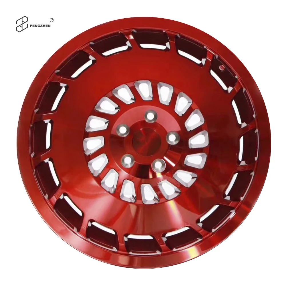 

Pengzhen All Brush Red Multi Spokes 17 дюймов 5 отверстий 5x115 5x114,3 легкосплавное колесо и обод для автомобиля