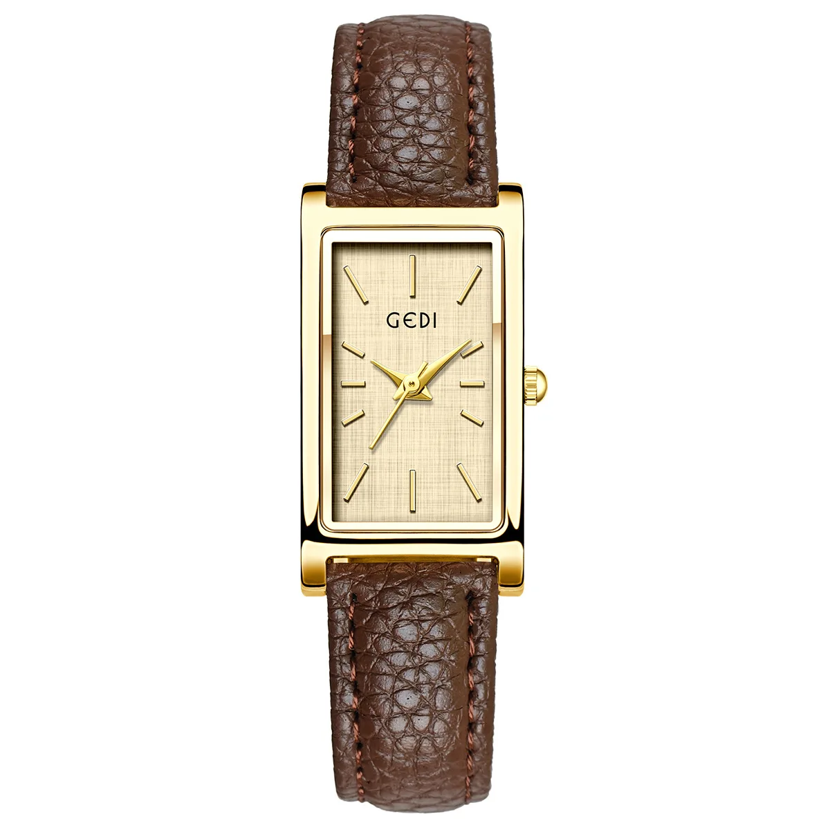  Women's Watches Rectangular Dial Fashion Trend Belt High-end Quartz Watch Retro Simple Lady Watch