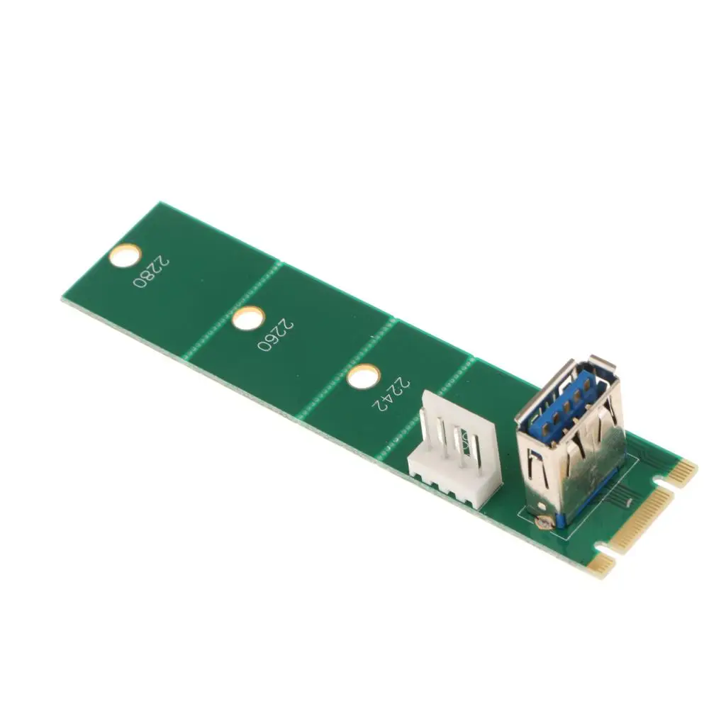 USB 3.0 M.2 NGFF Riser Card PCI-E Expansion Adapter Board for Fast Stable Data Transfer