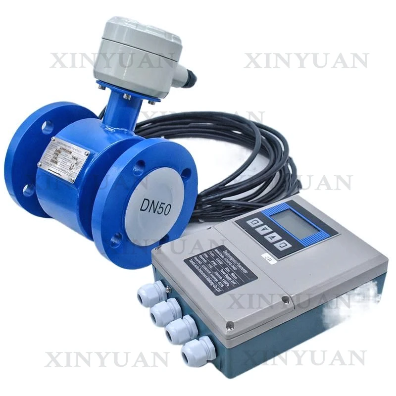 Digital Electromagnetic Water Flow Meter 2'' 3'' 6'' Remote Integrated Type