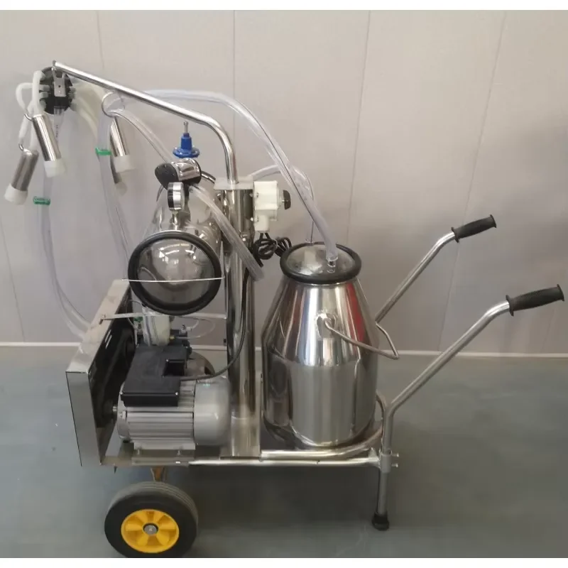 Weiwei Milking Machine for Cows and Sheep Stainless Steel Single Bucket and Double Bucket Electric Pulsating Milking Machine