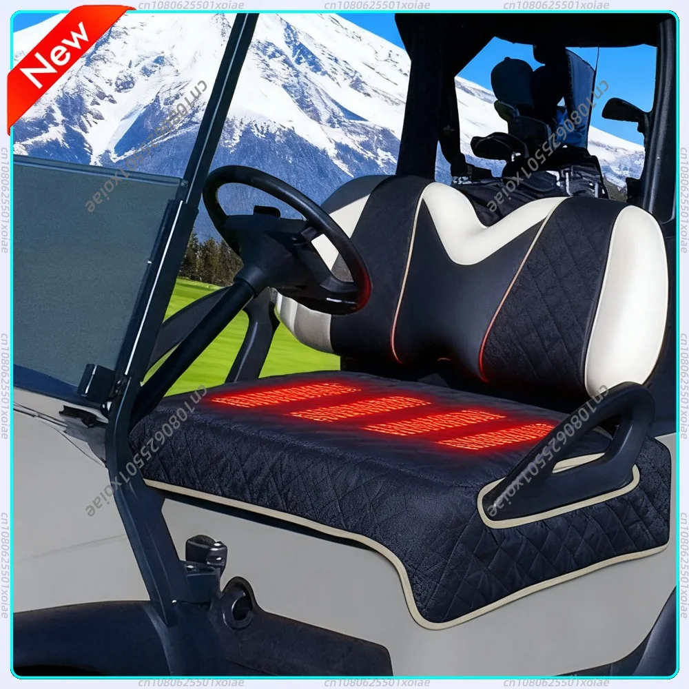 Golf Cart Seat Blanket Waterproof Heated Seat Cushion Travel Sports Cart Seat Cushion Cover for Most Golf Carts