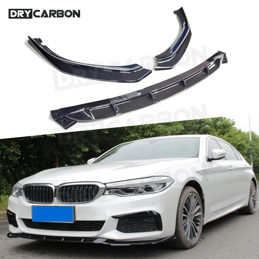 

Car Gloss Black Front Bumper Lip Splitters for BMW 5 Series G30 G31 G38 540i M Sport 2017 2018 2019 Body Kit Spoiler Car Styling