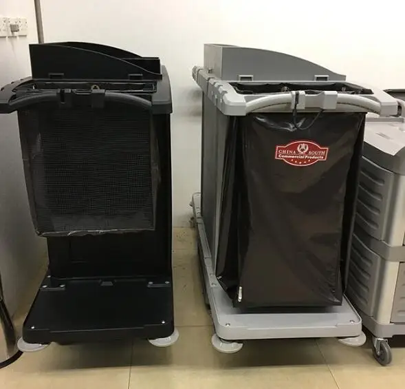 High Quality Plastic Cleaning Service Carts & Trolleys for Hotel