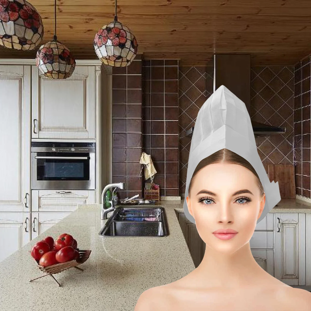 20 stuks niet-geweven koksmutsen lichtgewicht duurzaam comfortabel hoofddeksel voor professioneel chef-koks bakken keukengebruik