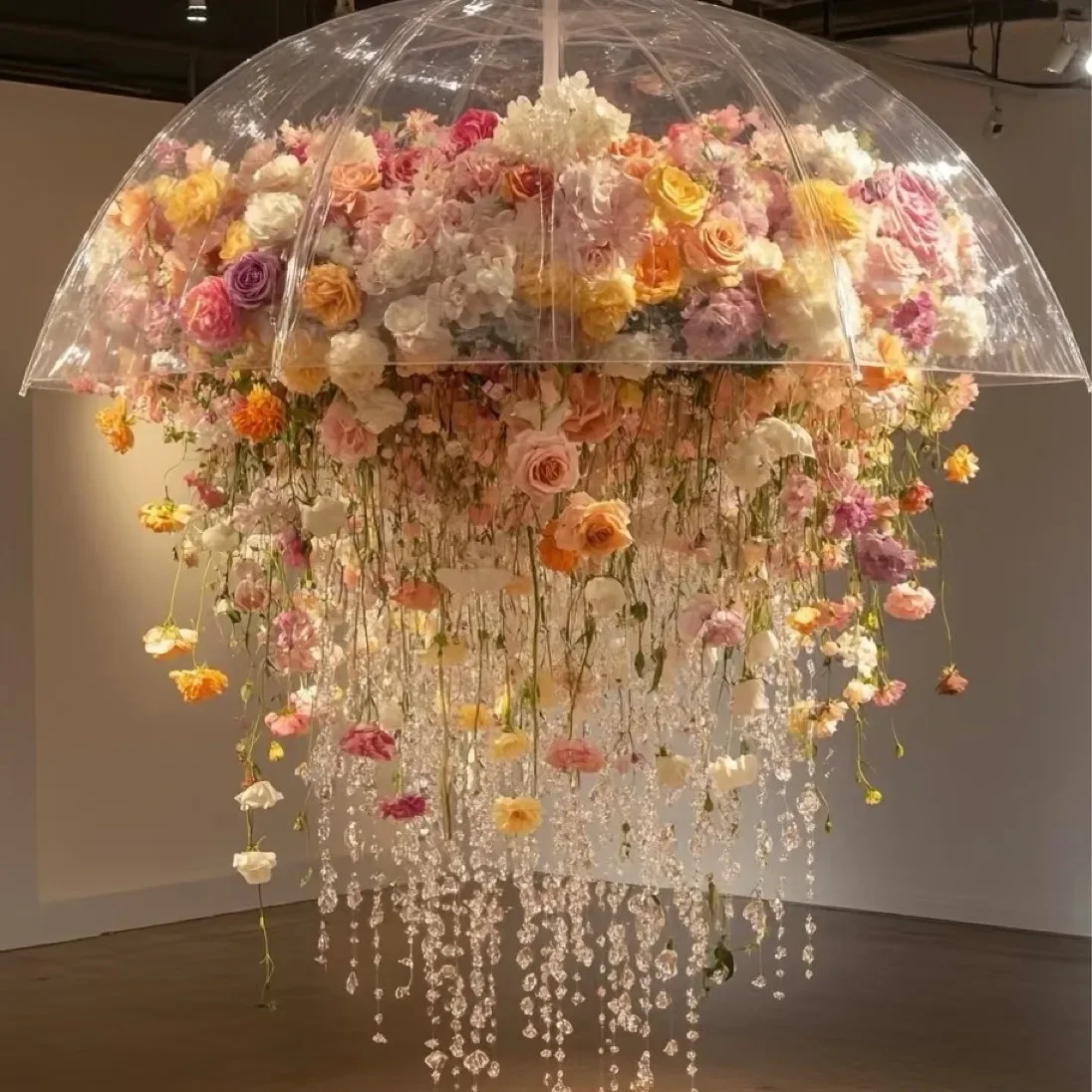 Flower Sea Umbrella Installation Beauty Chen Installation Decoration Wedding Art Window Display Commercial