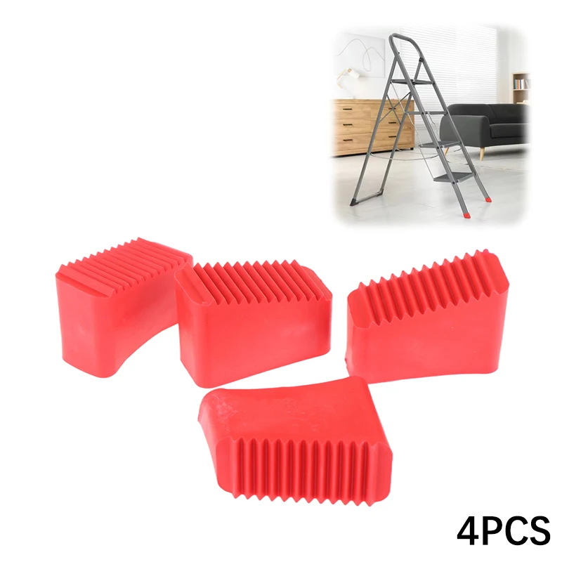 4Pcs Step Ladder Feet Covers Versatile Ladder Leg Covers Non-Skid Ladder Pads Rubber Foot Pad Insulating Foot Sleeve image 2