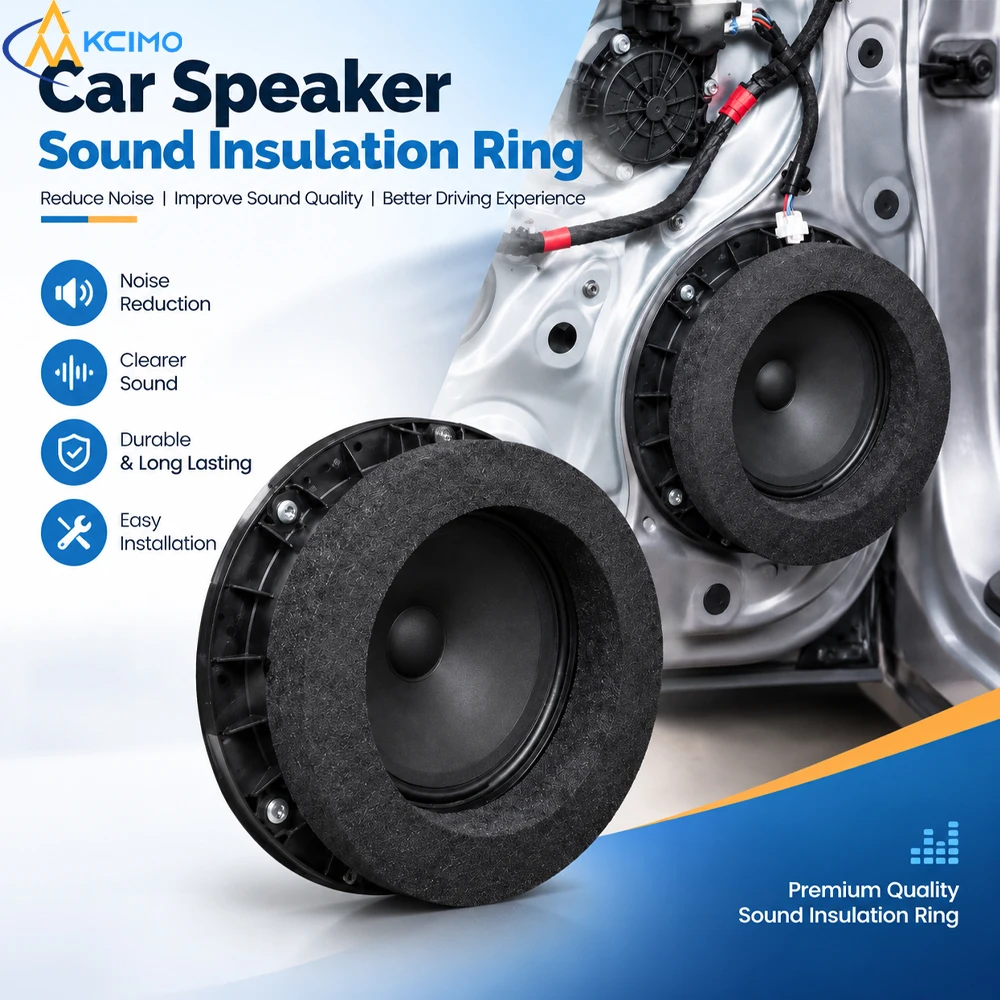 4PCS Car Audio Speaker Isolation Rings Sound Insulation Spacers Vibration Reduction Gaskets for Speaker Installation