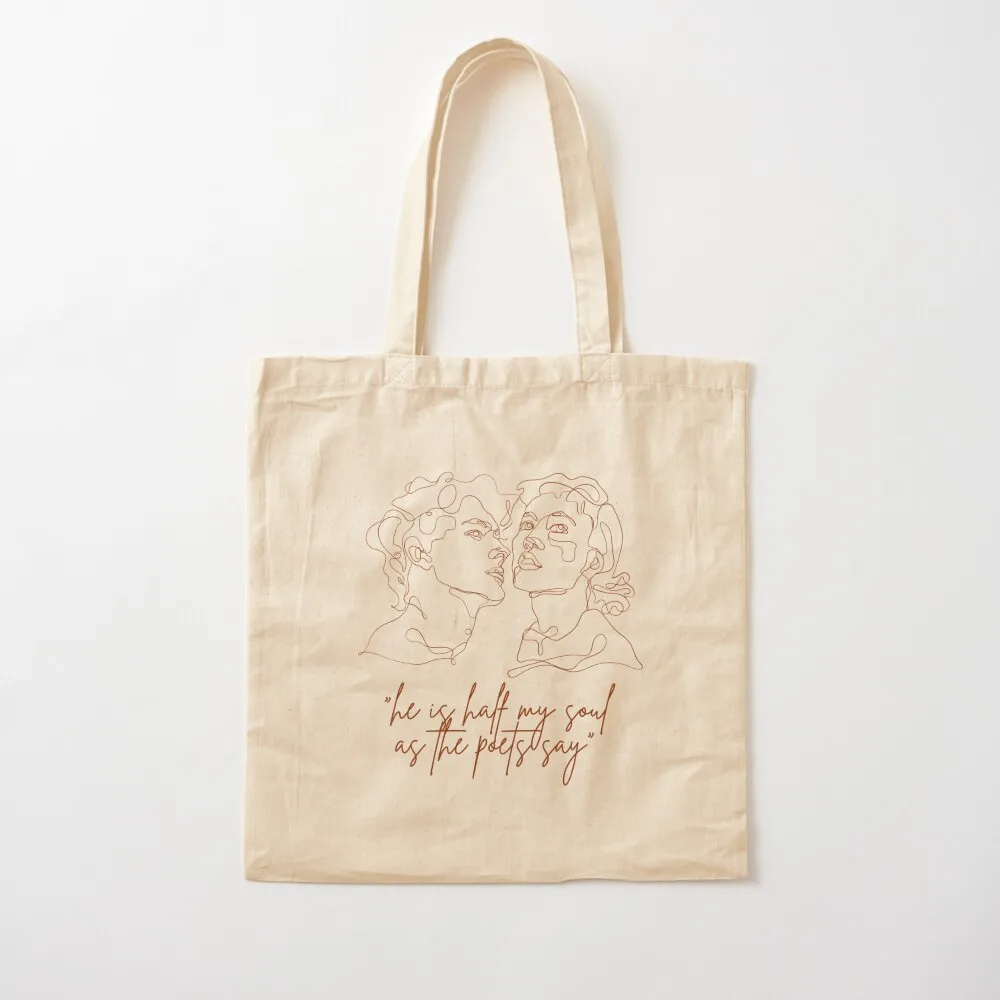 He is Half of My Soul Tote Bag tote bags men sac pour femme cute pouch bag Candy bags
