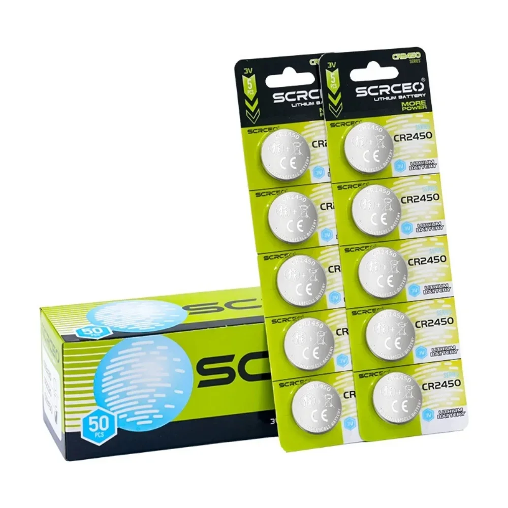 CR2450 Watch Buttom Battery KCR2450 5029LC LM2450 DL2450 ECR2450 BR2450 CR 2450 3V 600mAh Lithium Coin Cell Batteries