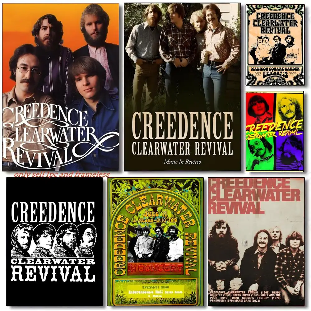 Creedence CREEDENCE CLEARWATER REVIVAL Band Poster HD Poster Wall Art interior Hallway Home Decoration Holiday Gifts