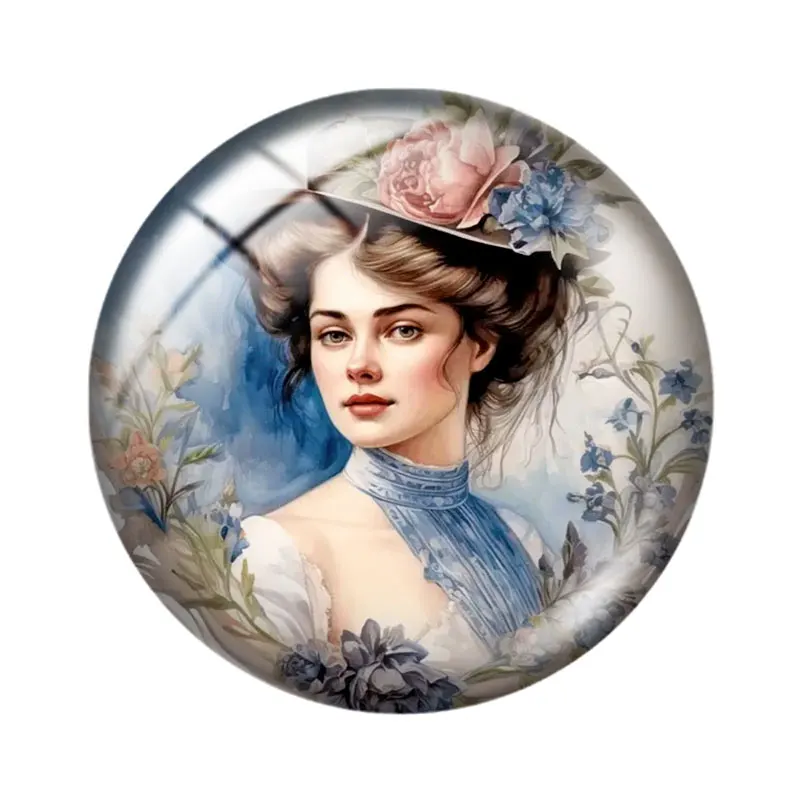 ريترو ستايل فيكتوريا نوبل 12/18/20/25 مللي متر الزجاج كابوشون سوار قلادة خواتم للمجوهرات التجريبي أقراط الظهر صنع النتائج