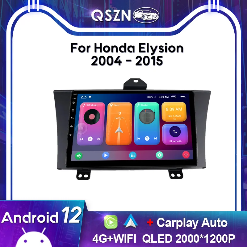 

QSZN 2K QLED For Honda Elysion 2004 -2015 Car Radio Carplay GPS 4G Navigation Multimedia Video Player Head Unit Autoradio Stereo