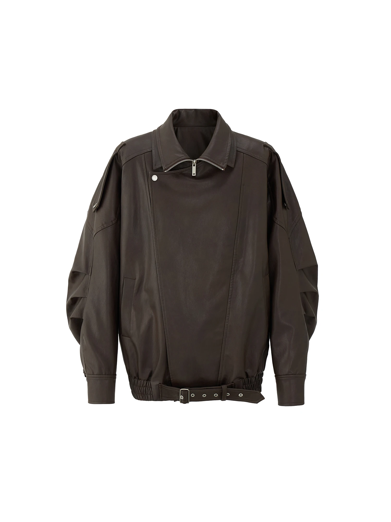 LaluneDuCiel American Retro Casual PU-Leder Jaet Damen Loose Bla Vielseitige Motorrad-Oberbekleidung Herbst 2024