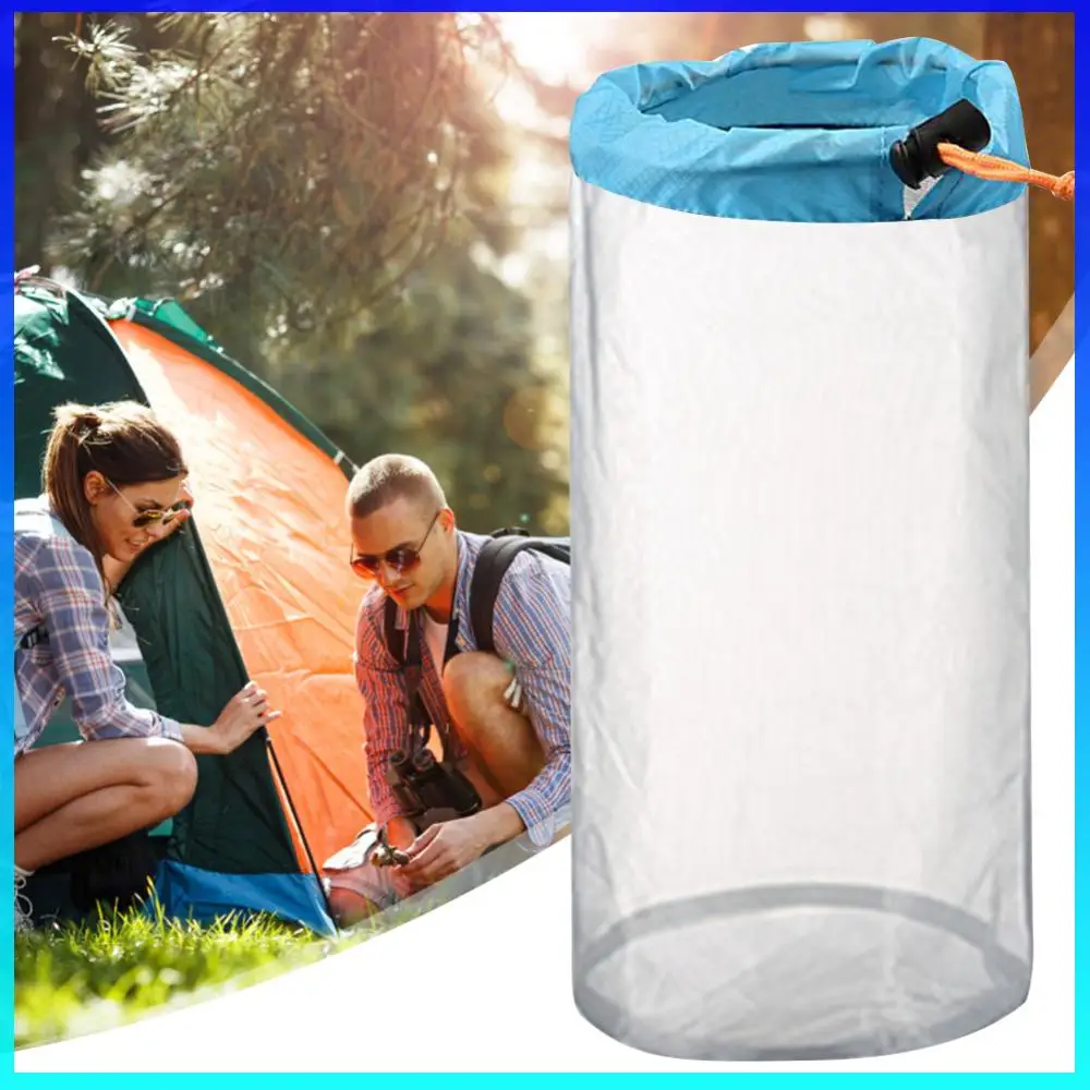 Tragbares Aufbewahrungspaket, wasserdichter Aufbewahrungsbeutel mit Kordelzug, platzsparende Tragetasche für Camping, Reisen, Wandern