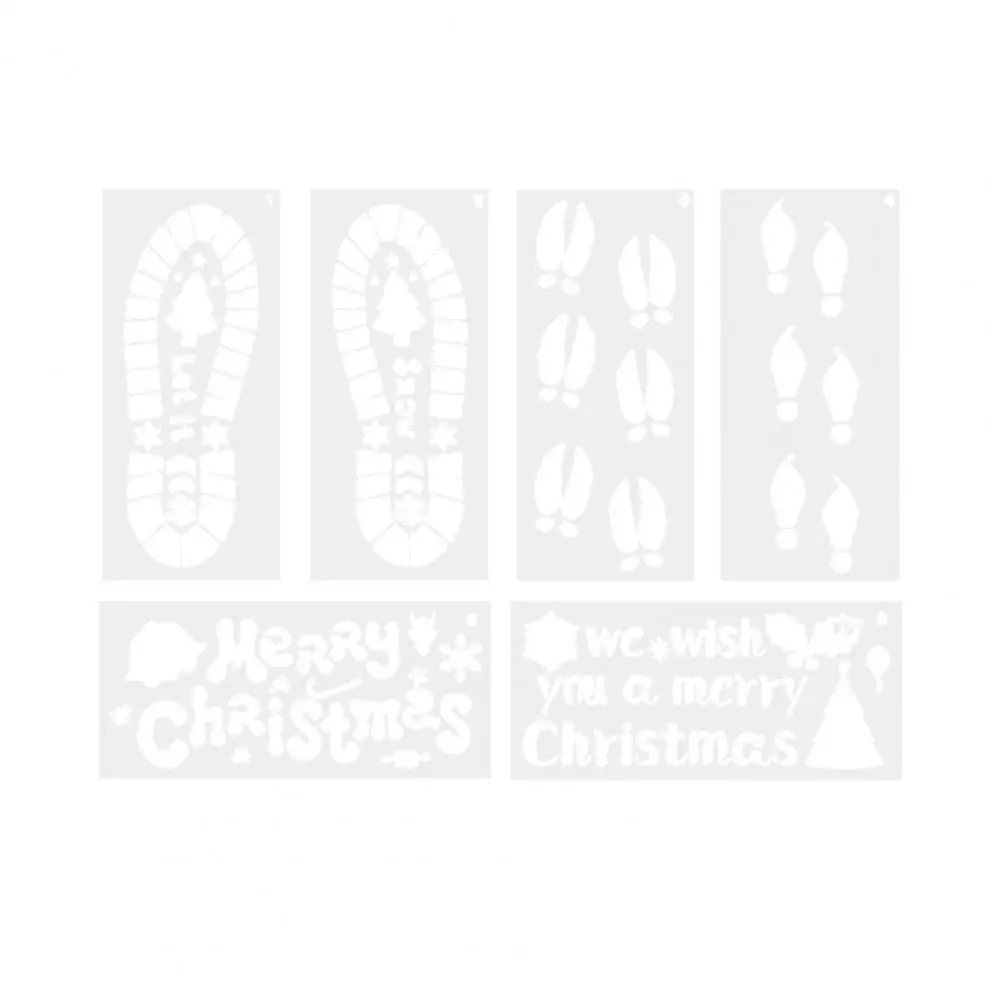 Christmas Theme Stencil Christmas Stencil Set Versatile Christmas Footprint Stencil Kit for Diy Wall Art Craft Projects for Elf