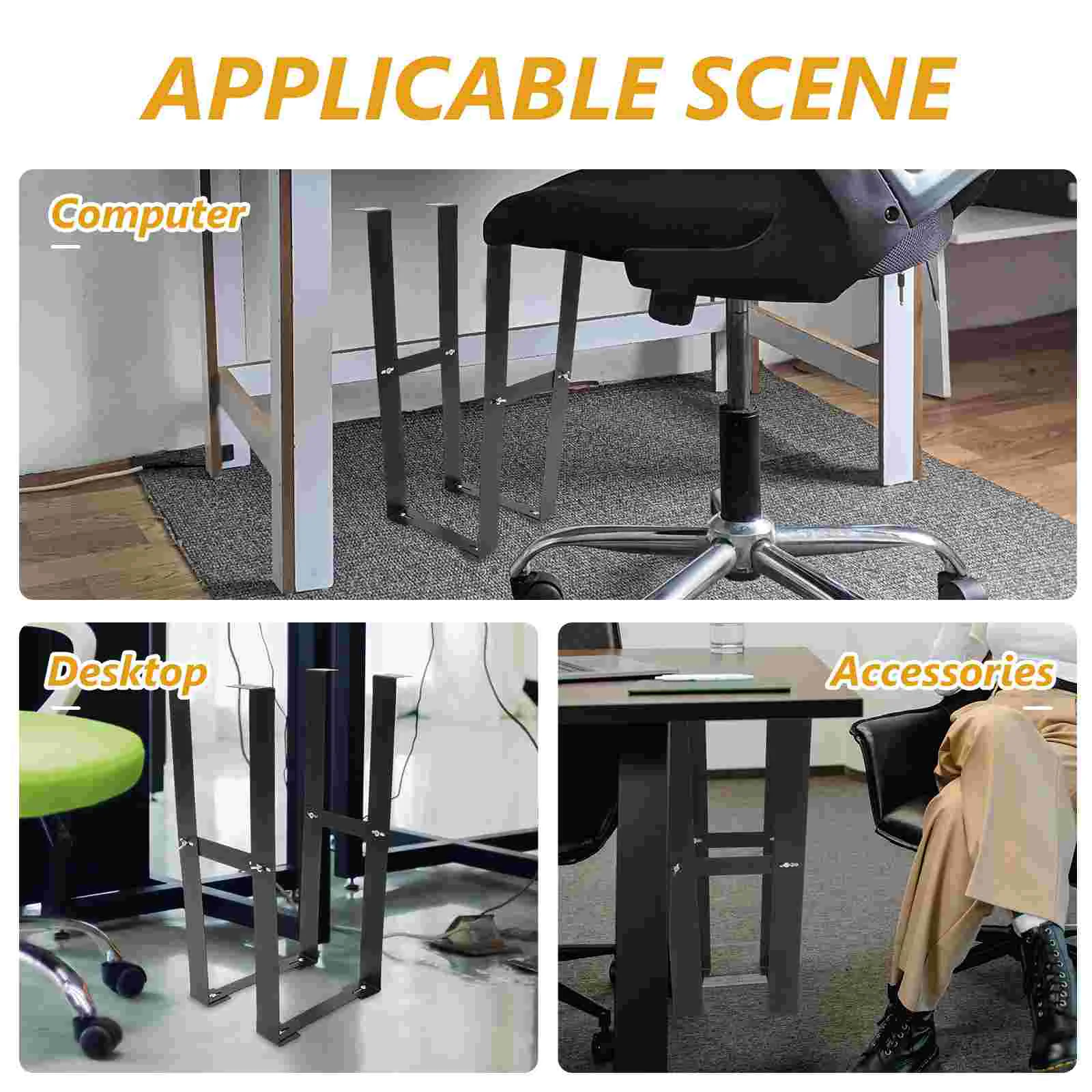 Host Hanger under Desk Computer Holder Tower The Stage Mount Stand Desktop Case Bracket Carbon Steel for Carrier