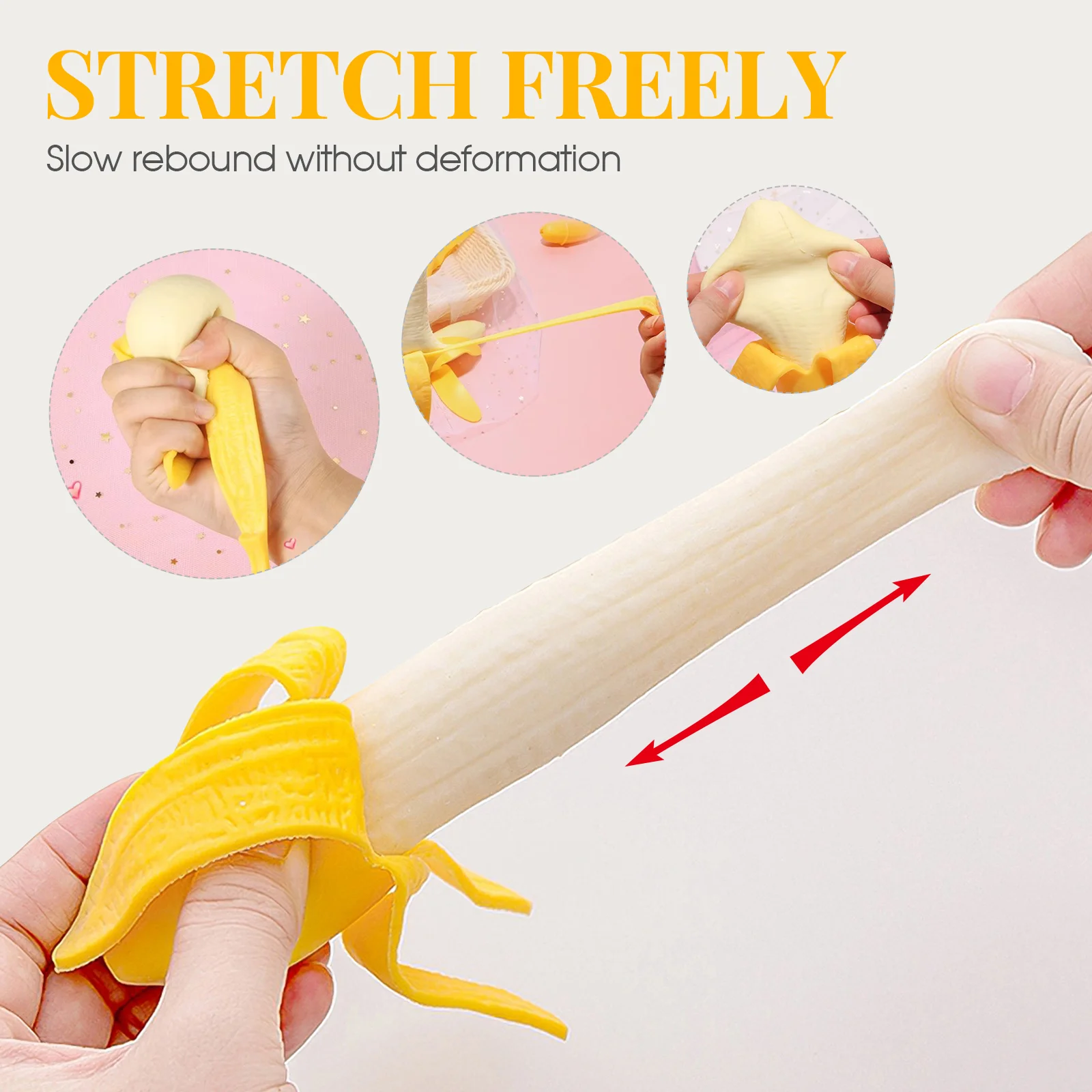 Toy Children’s Toys April Fool\'s Party Slow Rising Toy Peeling Reliever Banana