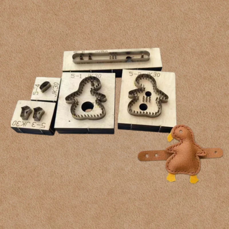 Cute Roast Duck Pendant Leather Cutting Molds DIY Handmade Leather Bag Charm Craft Dies