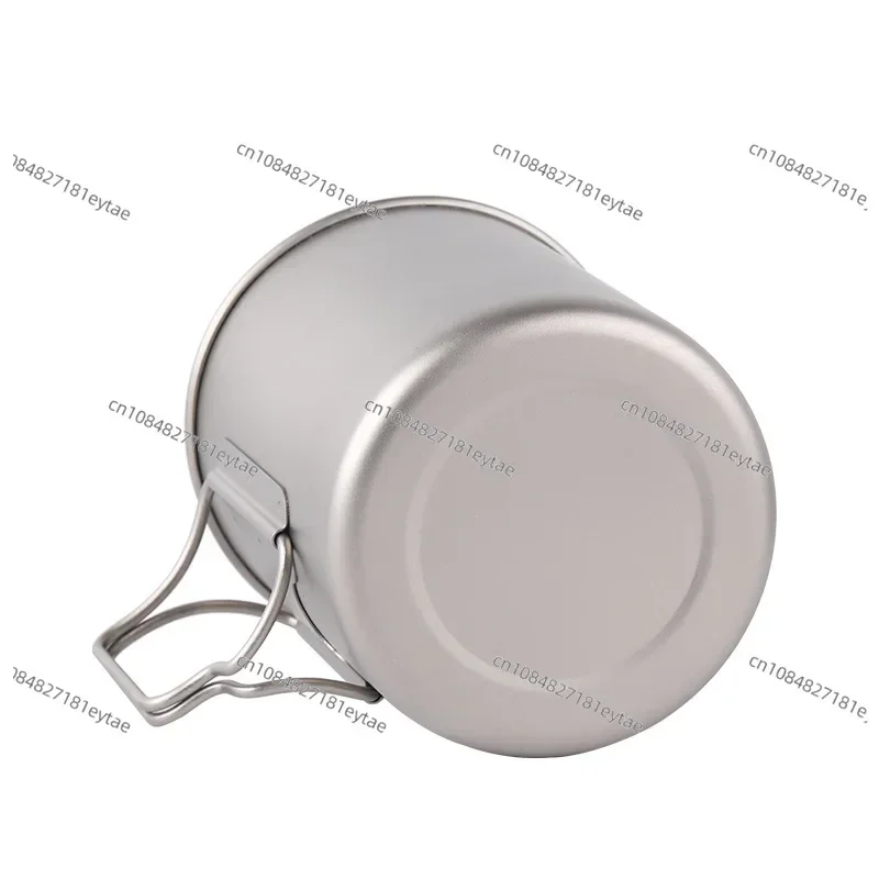 Outdoor Titanium Pot 450ml 550ml 650ml 750ml Picnic Titanium Camping Cookware Water Mug