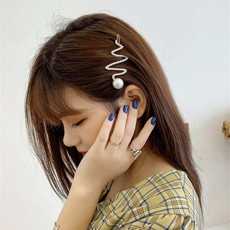 Letter Hairpins Imitation Pearl Hairpin Hair Clips For Girls Styling Tool Barrette Women Hair Accessories Jewelry Gifts