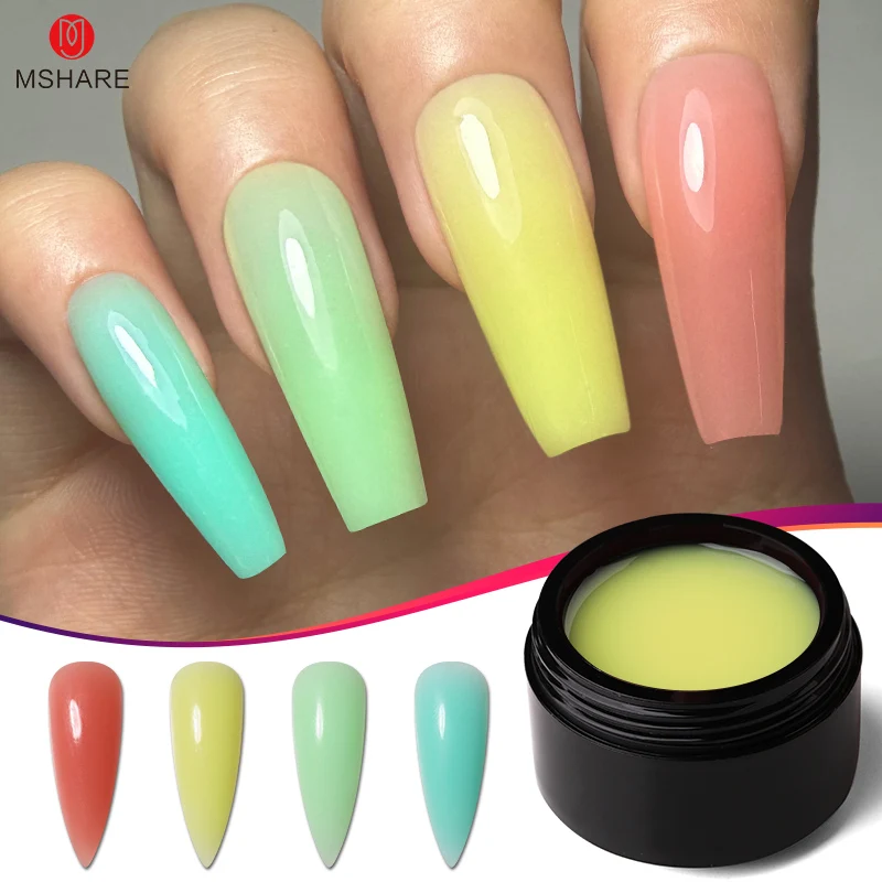 Mshare 50ML Color Construction Gel Builder Nail Extension Gel Hard Gel Manicure For Nails Finger  French Nail Art