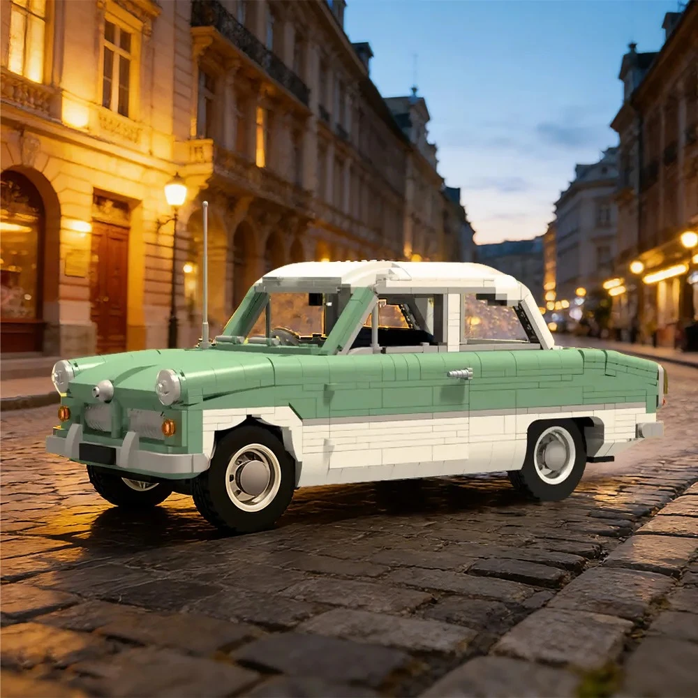 

Конструктор Gobricks MOC Ford Taunus 12m Weltkugel: Модель ретро-автомобиля Ford Taunus, строительные блоки, игрушки для сборки, подарки на день рождения для детей