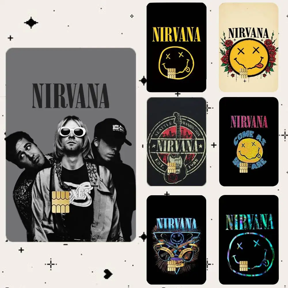 

Band Nirvana HD Waterproof Card Skins Protective Stickers for Credit Bank Game Cards