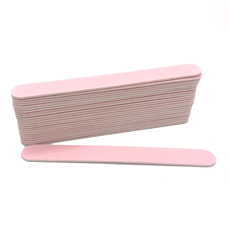 200/500 Pcs Pink Wood Chip Nail File Professional Manicure Accessories Nail Art Tools Sanding Files Buffer Pedicure Lime a ongle