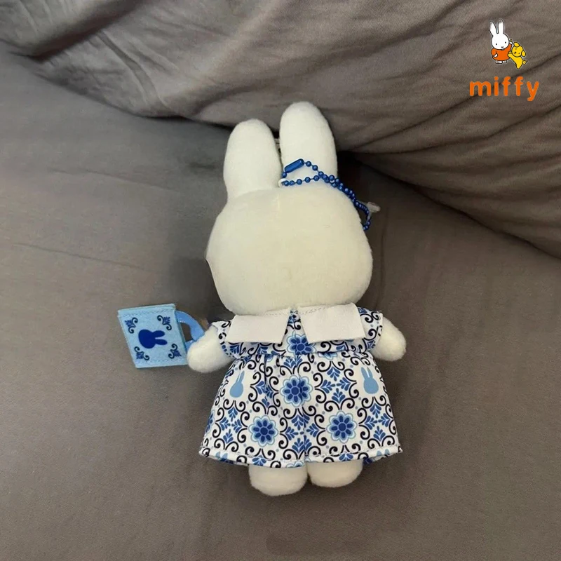 Kawaii Miffy Plush Keychain Cartoon Dopamine Backpack Doll Pendant Fluffy Cuddly Stuffed Toy Anime Accessories Girl Perfect Gift